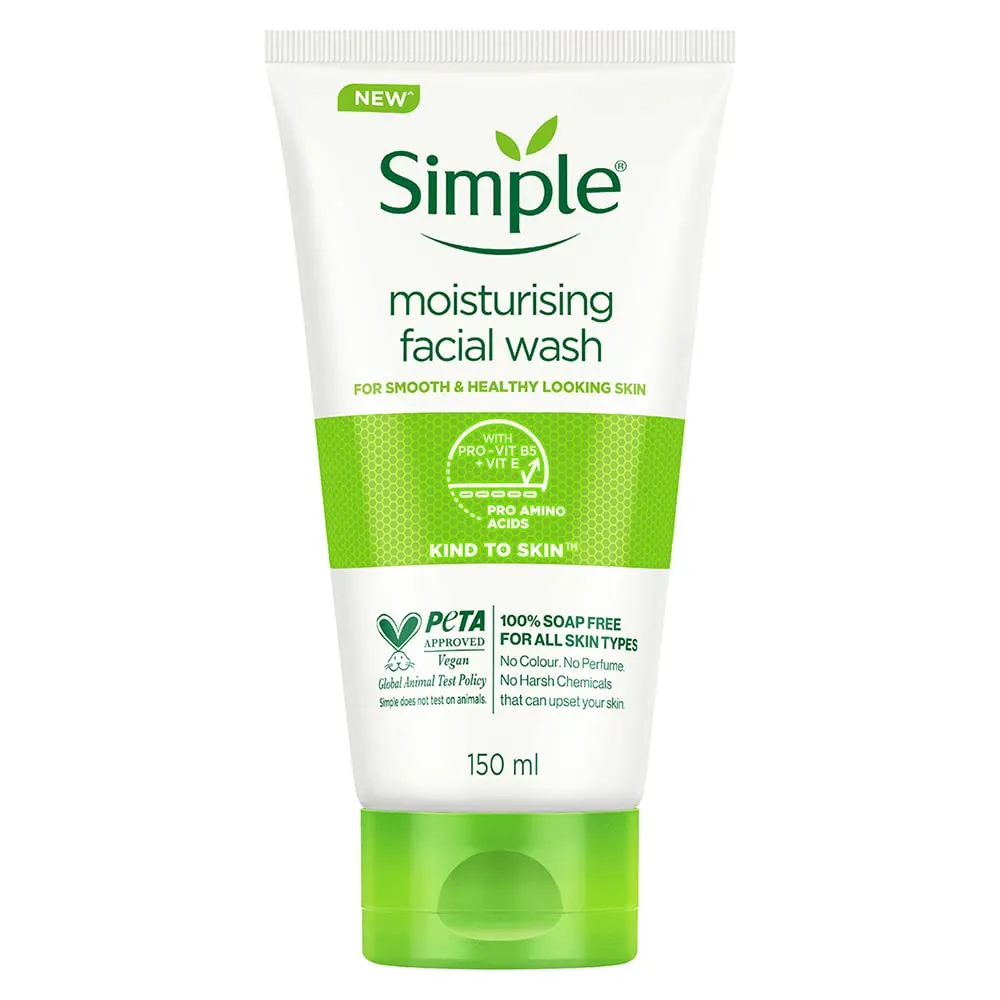 Simple moisturising facial wash